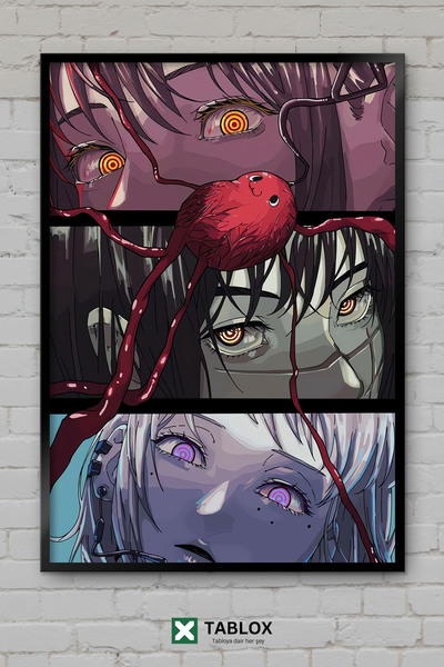 tablomaxtbx Chainsaw Man Anime Manga Διακοσμητικός πίνακας MDF με κορνίζα με ...