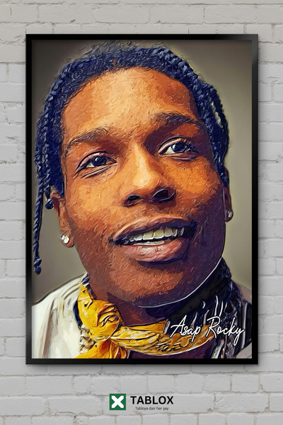 tablomaxtbx Asap Rocky Ράπερ Ράπερ Χιπ Χοπ Τραγουδιστής Μουσική Αφίσα με κορν...