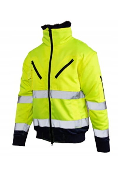 BENEFIT Jachetă de lucru reflectorizantă BOMBER 3 în 1, galbenă, 3XL