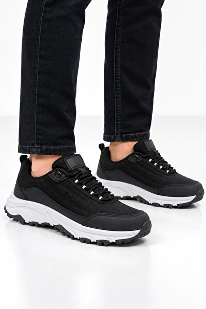 HT HOTİN Mare Unisex Outdoor Wool Rubber Sole Shoes - Black-White
