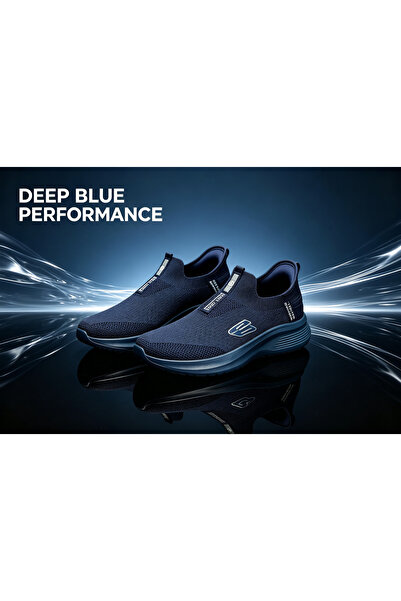 hanyue Slip-on men's shoes without laces, breathable knitted lightweight casu...