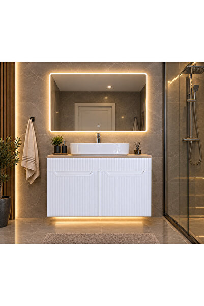 Genel Markalar 80cm canak lavobolu mebram banyo dolabı