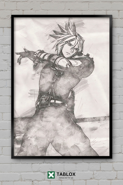 tablomaxtbx Cloud Final Fantasy Vii Character Game Tablo decorativ înrămat di...