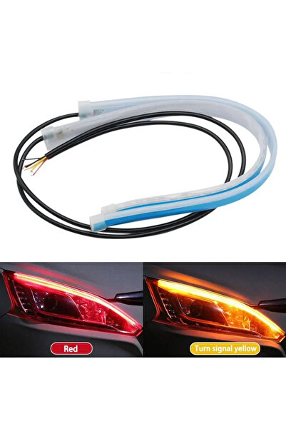 Choice 30CM Red to Yellow LED DRL Car Daytime Running Light Flexible Waterpro...
