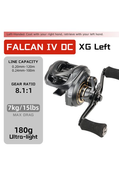 SeaKnight XG Left 8.1 Brand FALCAN IV DC 8.1:1 Series Baitcasting 10+1BB نظام...