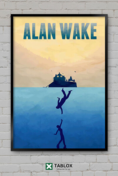 tablomaxtbx Alan Wake video igra horor triler pisac poster okvir izgled dekor...