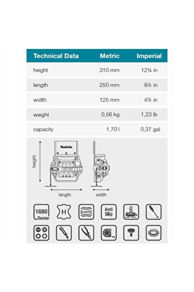Makita E-15241 BORSETĂ PENTRU SCULE ELECTRICE