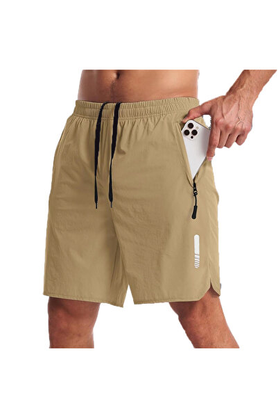 Choice EuUs XXL Khaki Men's Sport Shorts Sportswear Summer Running Shorts Bea...