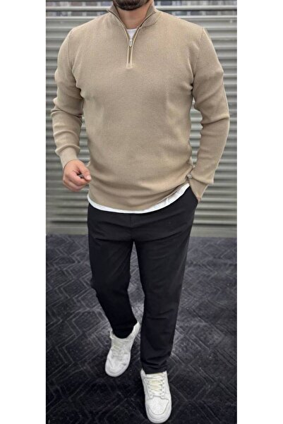 Thebomb Half Zipper Men's Knitwear Sweater