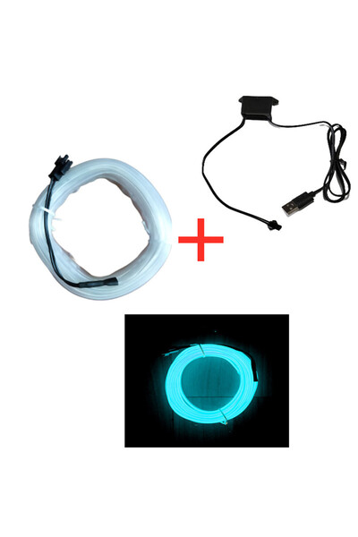 Choice USB drive 1M Ice blue Car Interior Decorative Lamps Strips Atmosphere ...