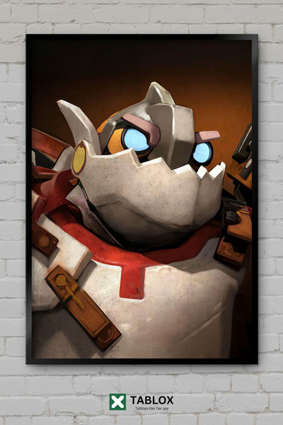 tablomaxtbx Αφίσα παιχνιδιού Clockwerk Dota Character RPG με κορνίζα, διακοσμ...