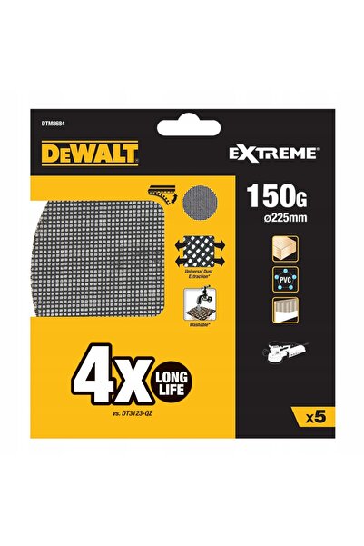 Dewalt SET DE 5 PLASE DE ȘLEFUIT 225MM GRADACJA 150 DTM8684