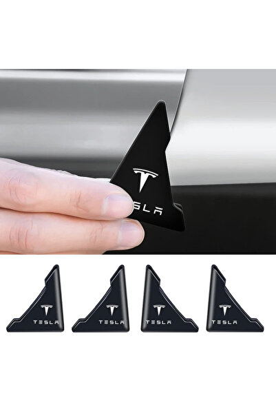 TESLA For Tesla-2PCS Silicone Car Door Corner Cover Anti-Scratch Protection S...