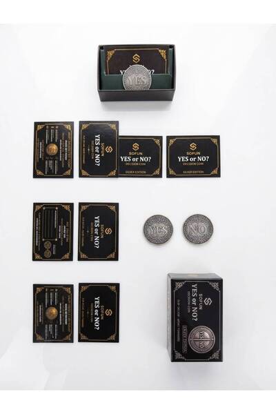 sofun Yes No Karar Parası Gold Edition – Metal Decision Coin, Kutulu Eğlenceli Hediye