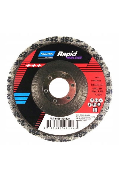 Norton Disc abraziv RAPID FINISH 125x12x22 NEX2SF (66254496320)
