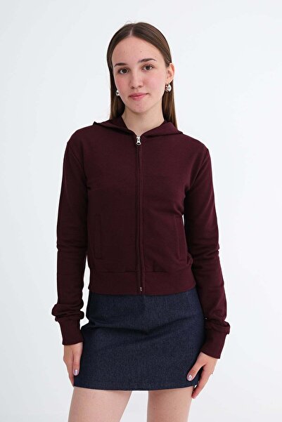 Addax Hooded Zippered Sweatshirt H13348