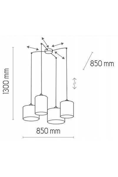 TK-Lighting Abajururi decorative pentru pendule din iută, pentru living, JUTA...
