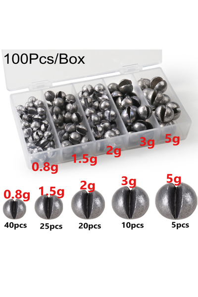 Choice 0.8 5 جرام 100 قطعة 100-500 قطعة أوزان صيد من سبيكة معدنية قابلة للفصل...