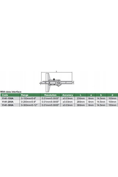 İnsize Indicator electronic de adâncime 300/150 mm (1141-300A)