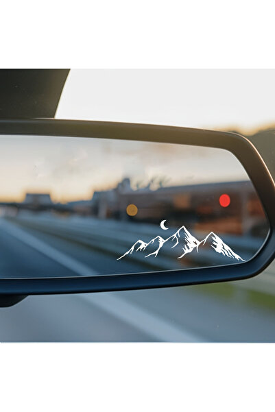 Choice WHITE Mountains, Rivers and Bright Moons Personalized Car Stickers, Na...