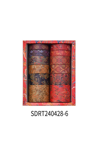 Choice 240428-6 12 Rolls Vintage Printed Washi Tape Set, DIY Scrapbooking Dec...