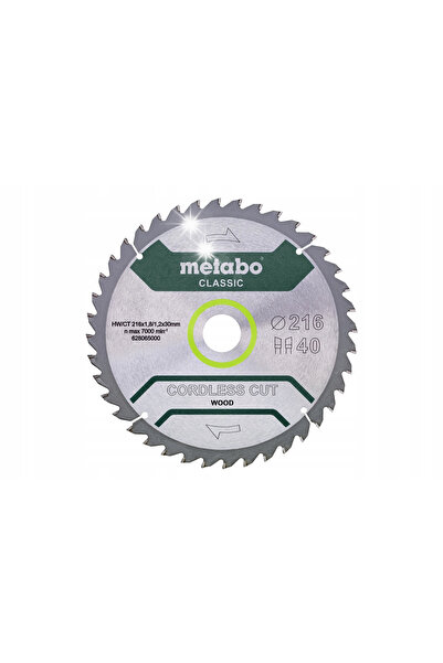 Metabo Pânză de ferăstrău circular pentru mașină de tăiat 216x1,8x30 40Z WZ 6...