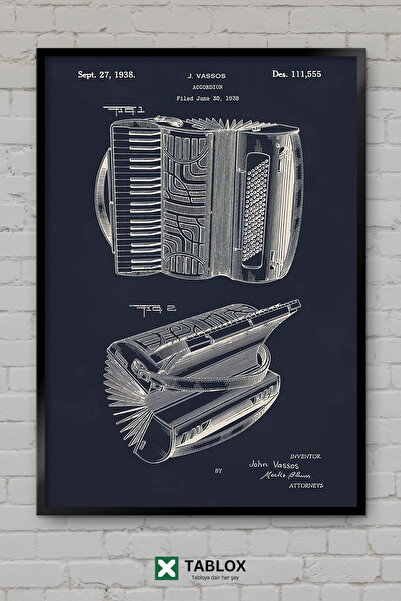 tablomaxtbx Acordeon Instrument muzical Poster cu aspect de cadru Decorativ M...