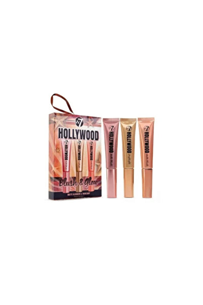 w7 Hollywood Blush and Glow Σετ Μακιγιάζ για το Πρόσωπο Blush And Glow 3τμχ