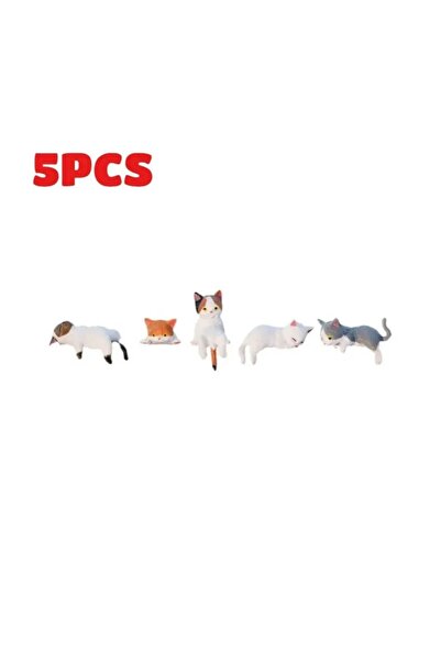 Choice white-5PCS 5PCS Cute Mini Cartoon Car Cat Ornaments Car Screen Edge De...