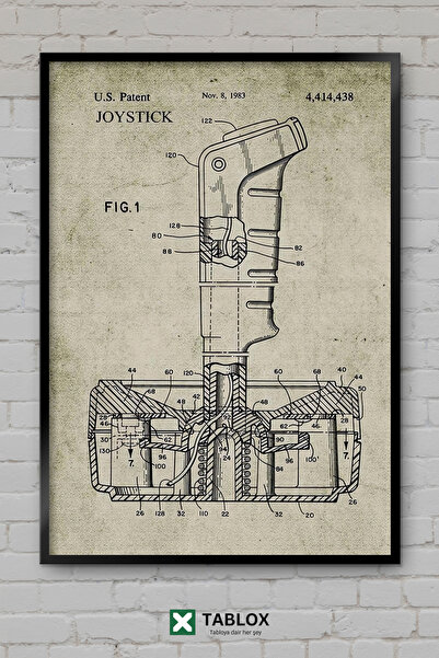 tablomaxtbx Joystick Controller 1983 Retro Game Poster Frame Διακοσμητικός πί...