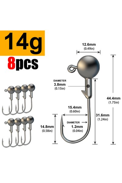 Choice 14g MrLurion 1g 2g 3g 4g 5g 10g 20g 22g 25g 28g Fishing Jig Head Hook,...