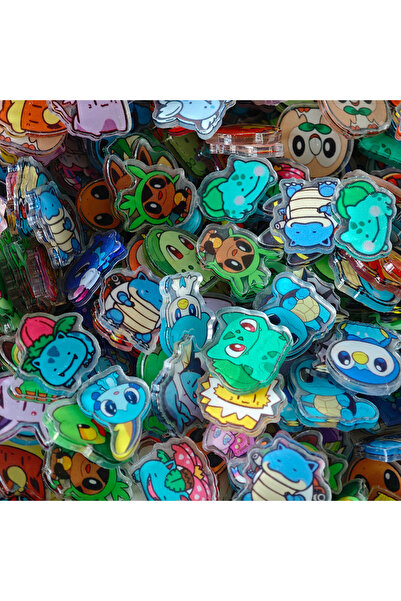 BANDAI 50pcs-pokemon-556 50pcs/set Pocket Monsters Cartoon Pokemon Resin DIY ...