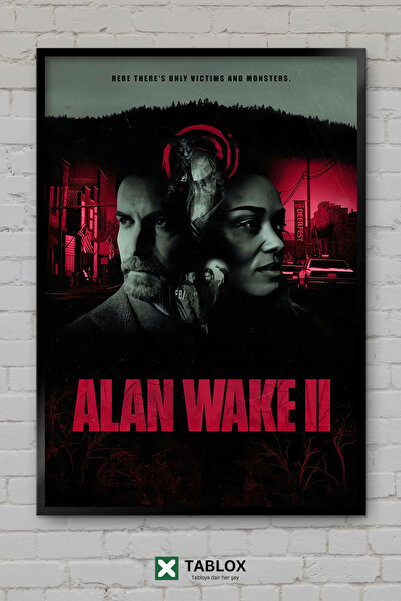 tablomaxtbx Alan Wake Video Game Horror Thriller Poster cu aspect de cadru de...