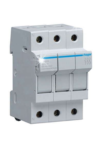 hager Bază de siguranță 3P 32A, tip inserție 10x38 LS503