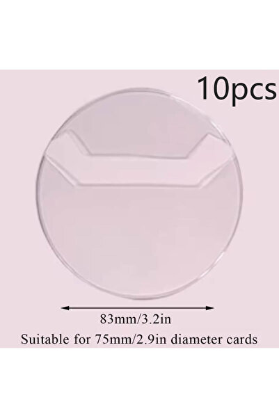 BANDAI 75mm-10pcs Round Badge Sleeve Transparent Holder Protector Ita Bag Pin...