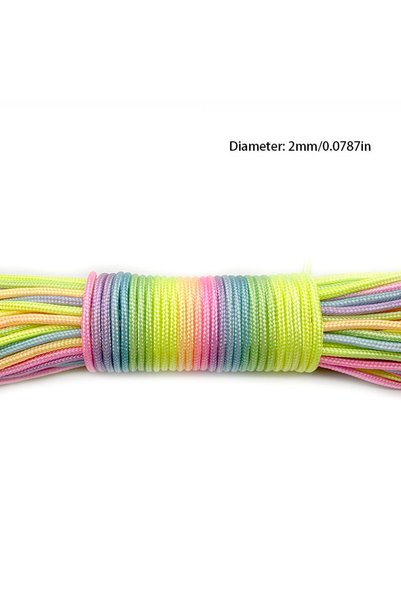 Choice 31 meters 2mm Light color 31mRainbow Paracord Rope 2mm/3mm/4mm 7 Stran...