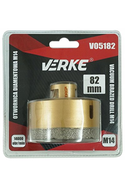 VERKE CAROTĂ DE GĂURIT CU DIAMANT M14 82MM PENTRU GRESIE CERAMICĂ ECHIPATĂ CU...