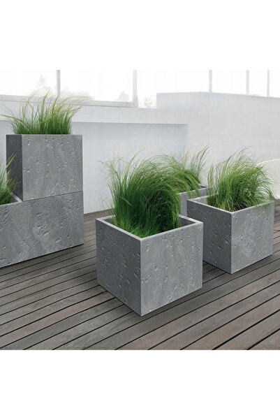 Prosperplast Jardinieră Sierra cu efect de beton DSI600E-marengo