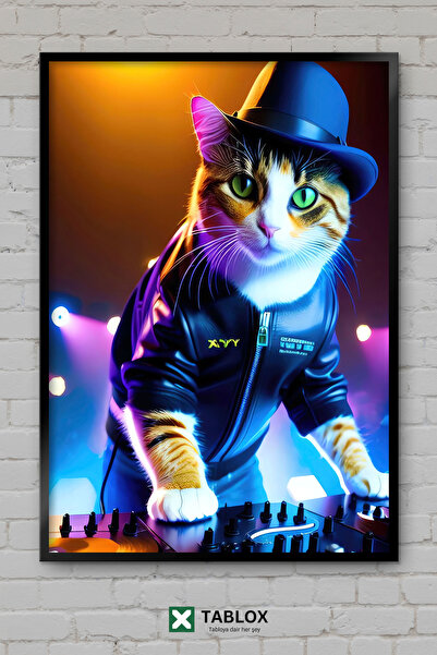 tablomaxtbx Котка Кеди Животно Плакатно изкуство с животни Рамка Декоративна ...