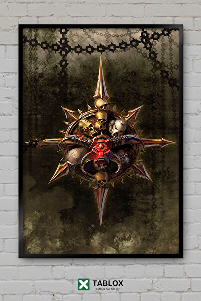 tablomaxtbx Warhammer Chaos Space Marines Warriors Okvir igre Dekorativni MDF...