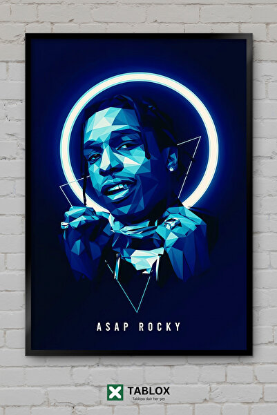 tablomaxtbx Asap Rocky Ράπερ Ράπερ Χιπ Χοπ Τραγουδιστής Μουσική Αφίσα με κορν...