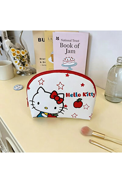 Miniso حقيبة مكياج هيلو كيتي ذات سعة كبيرة، منظم أدوات الزينة للسفر من سينامورول