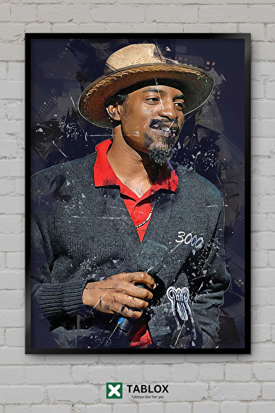 tablomaxtbx Andre 3000 Ράπερ Ράπερ Χιπ Χοπ Μουσικός Σκελετός Μουσικής Διακοσμ...