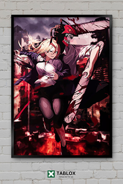 tablomaxtbx Chainsaw Man Anime Manga Διακοσμητικός πίνακας MDF με κορνίζα με ...