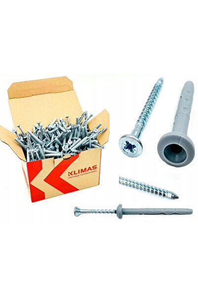 Klimas Wkret-Met Șuruburi expandabile 6x80 mm cu flanșă 400 buc. instalare ra...