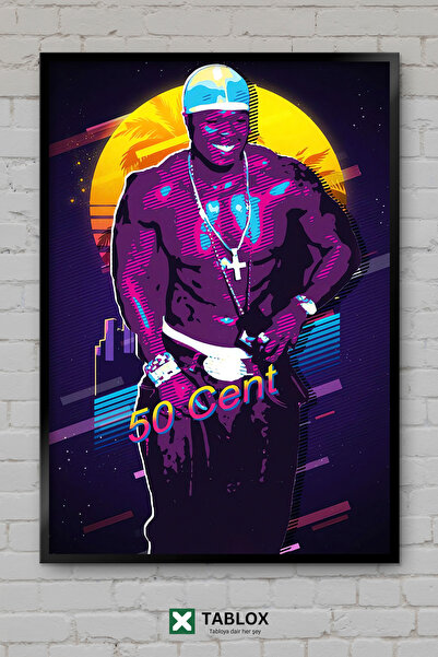 tablomaxtbx 50 Cent Ράπερ Ράπερ Χιπ Χοπ Μουσική Διακοσμητικός πίνακας ζωγραφι...
