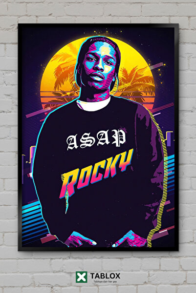 tablomaxtbx Asap Rocky Ράπερ Ράπερ Χιπ Χοπ Τραγουδιστής Μουσική Αφίσα με κορν...