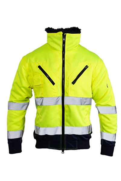 BENEFIT Jachetă de lucru reflectorizantă BOMBER 3 în 1, galbenă, XL