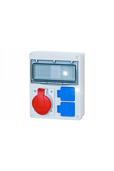 F-ELEKTRO Cutie de distribuție R-240 8M - 32A, prize 5P, 2x230V, 8 module, IP44