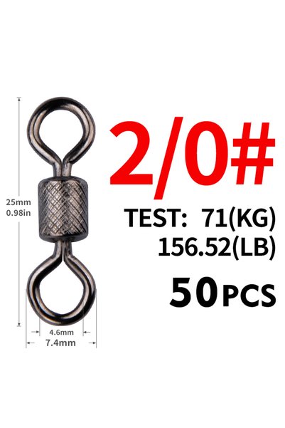 Choice مقاس 9 (71 كجم 25 مم) دوارات صيد ميريديث دوارة بكرة دوارة 50 قطعة دوار...